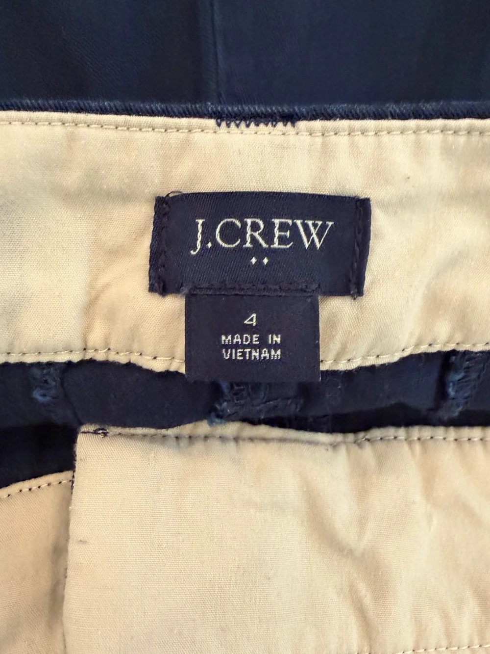 J. Crew Factory Navy Blue Chino Shorts